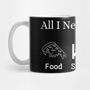 Gift For Teenager All I Need in Life Food Pizza Sleep WiFi Mug